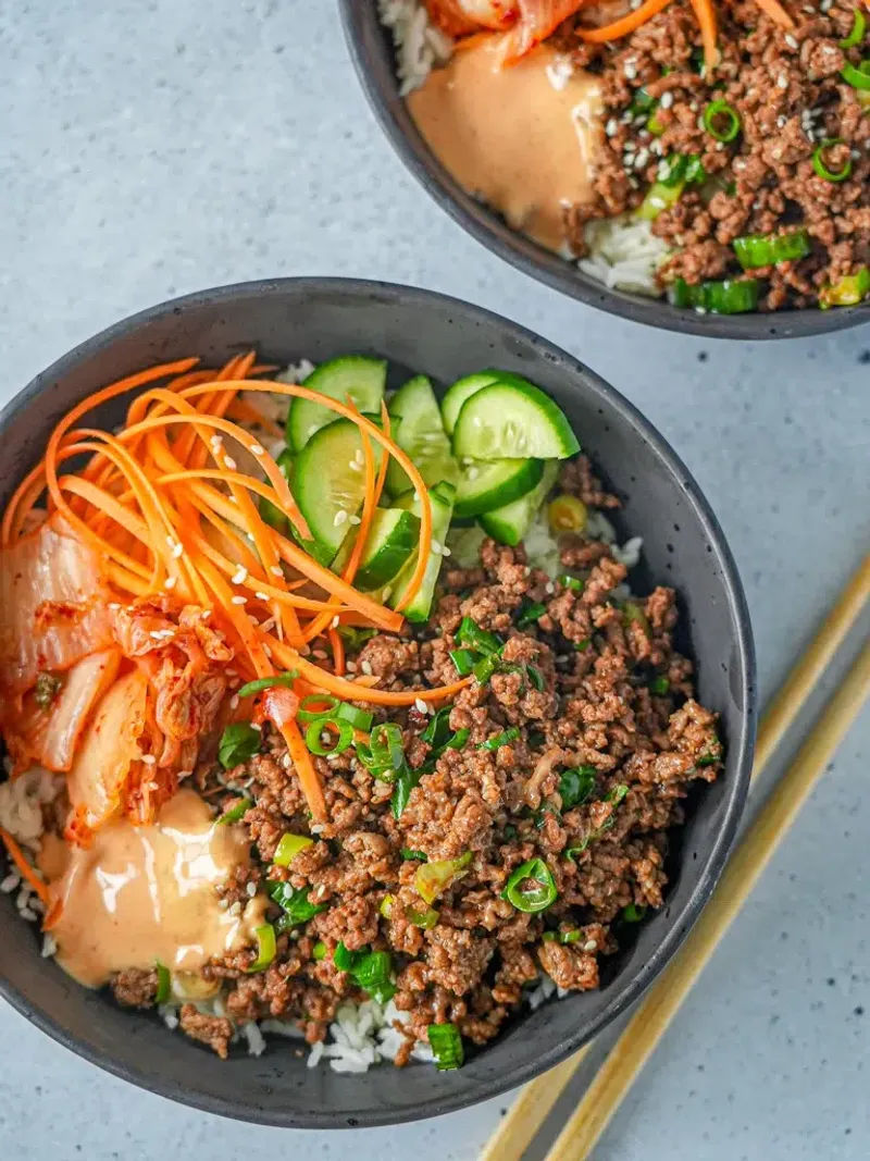 Korean-Inspired Ground Beef Bowls