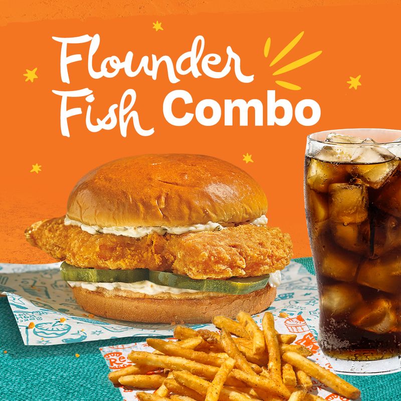 Popeyes Classic Flounder Fish Sandwich