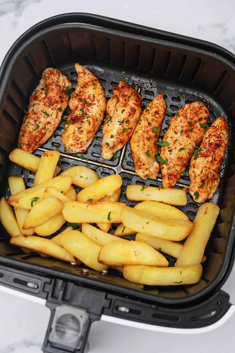 Air Fryer Chicken Tenders and Fries