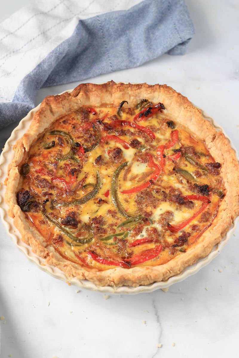 Sausage And Pepper Quiche