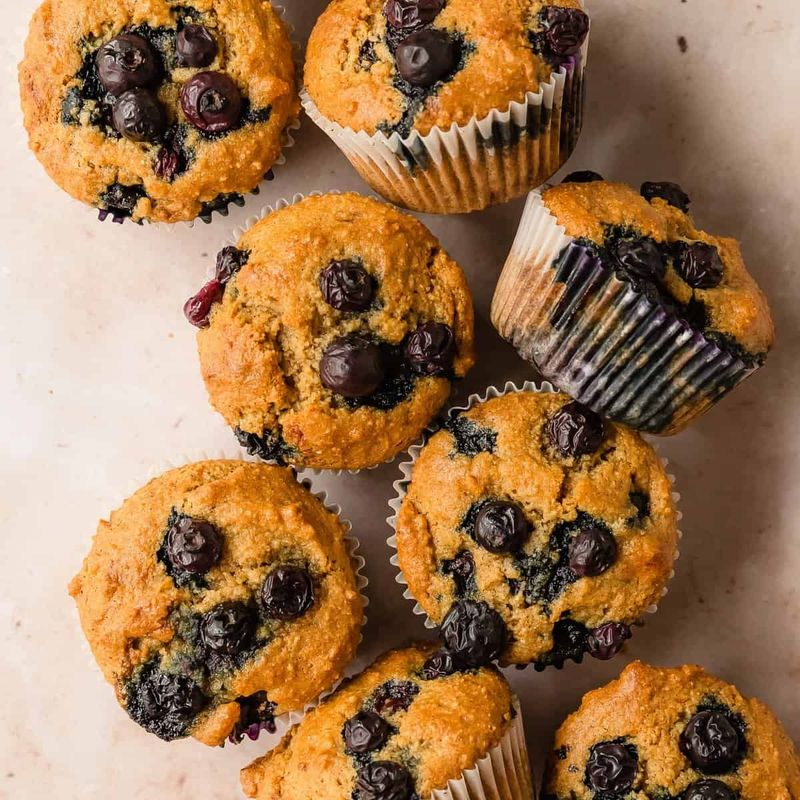 Almond Flour Blueberry Muffins