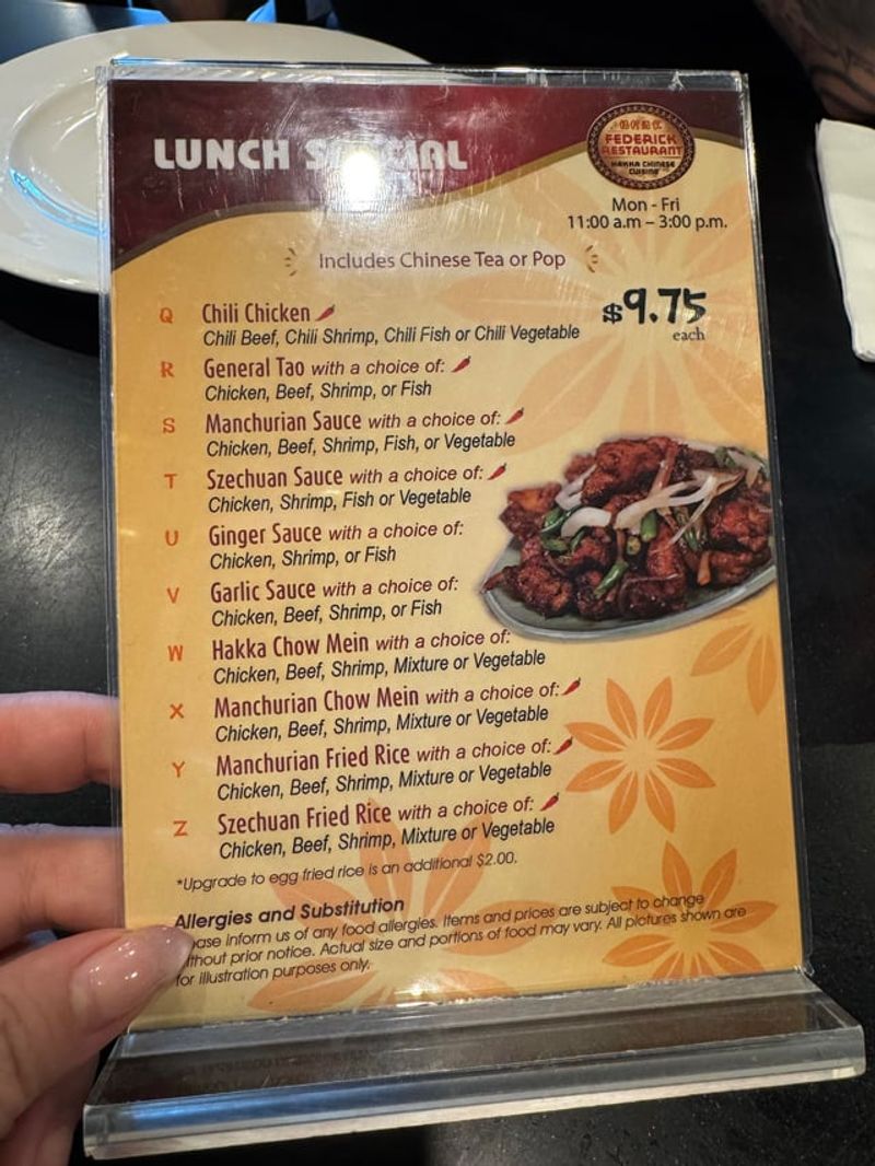 Overlooking lunch portions