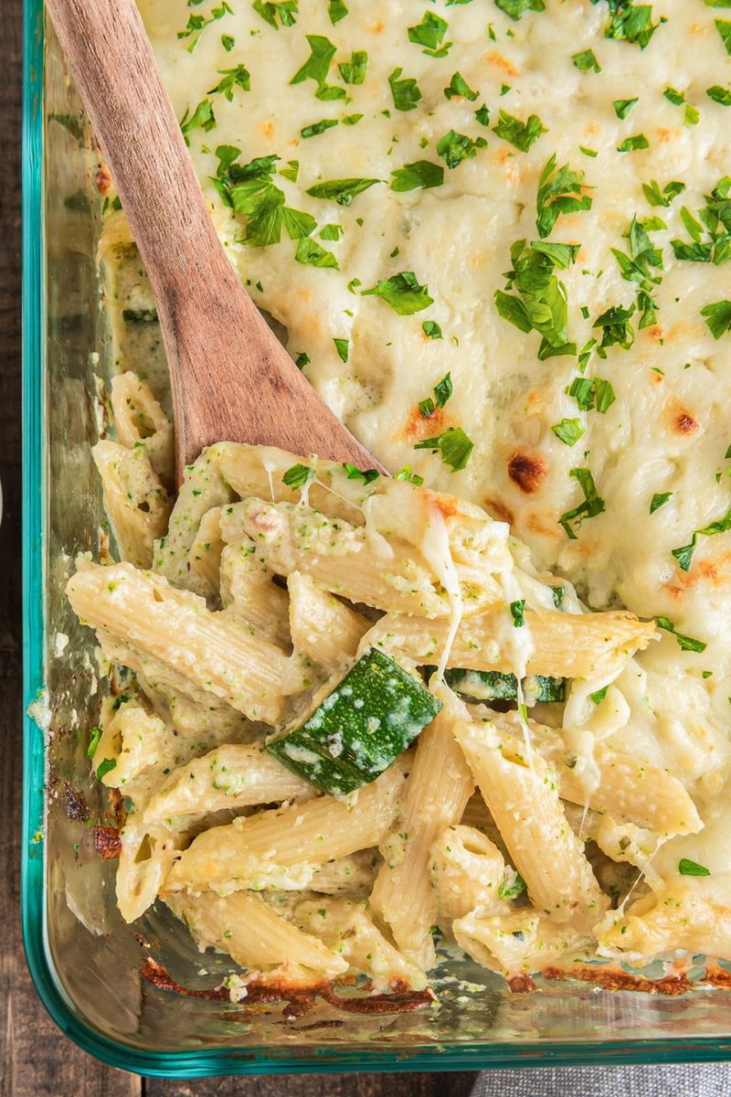 Zucchini Alfredo Bake