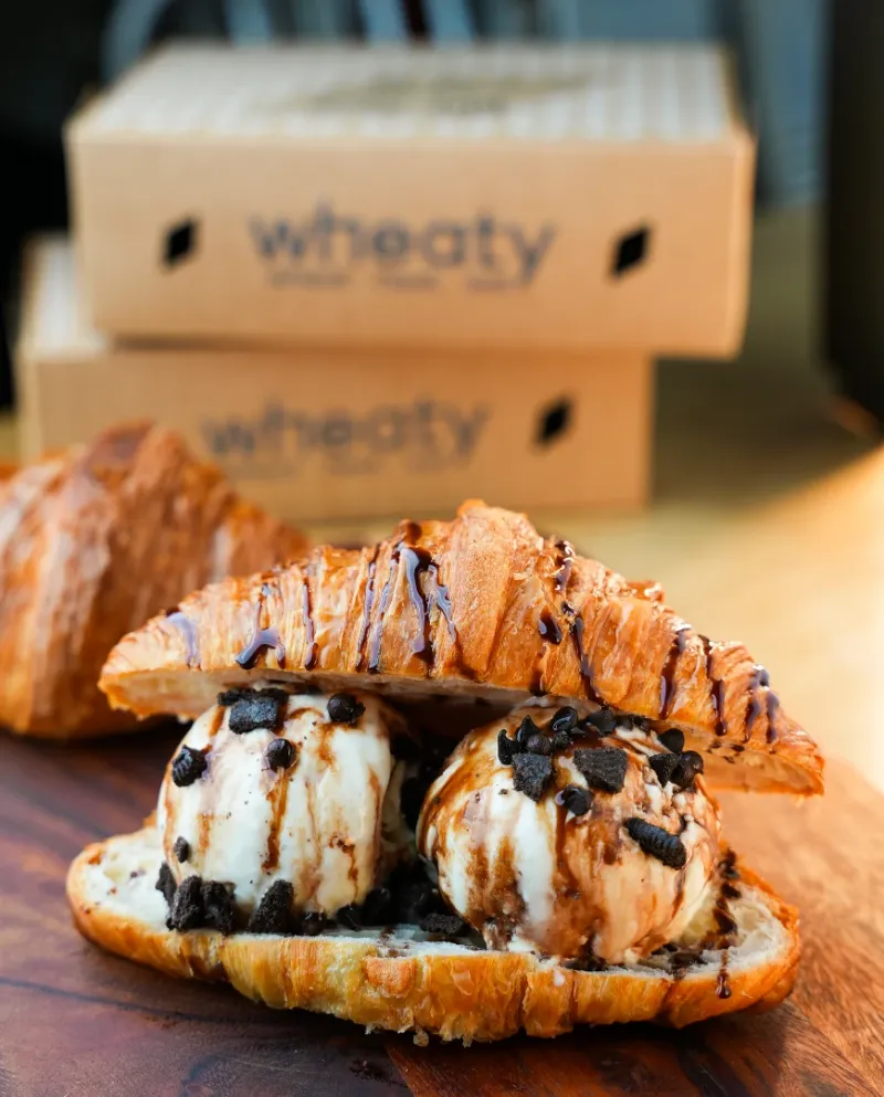 Croissant Ice Cream Sandwiches