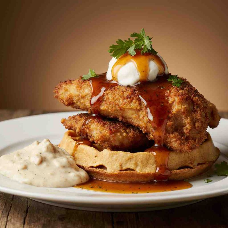 Chicken and Waffle Sandwich