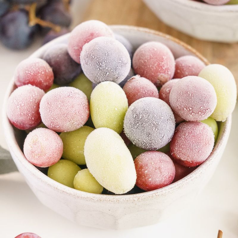 Swap candy for frozen grapes