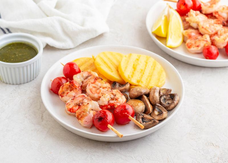 Shrimp and Tomato Basil Skewers