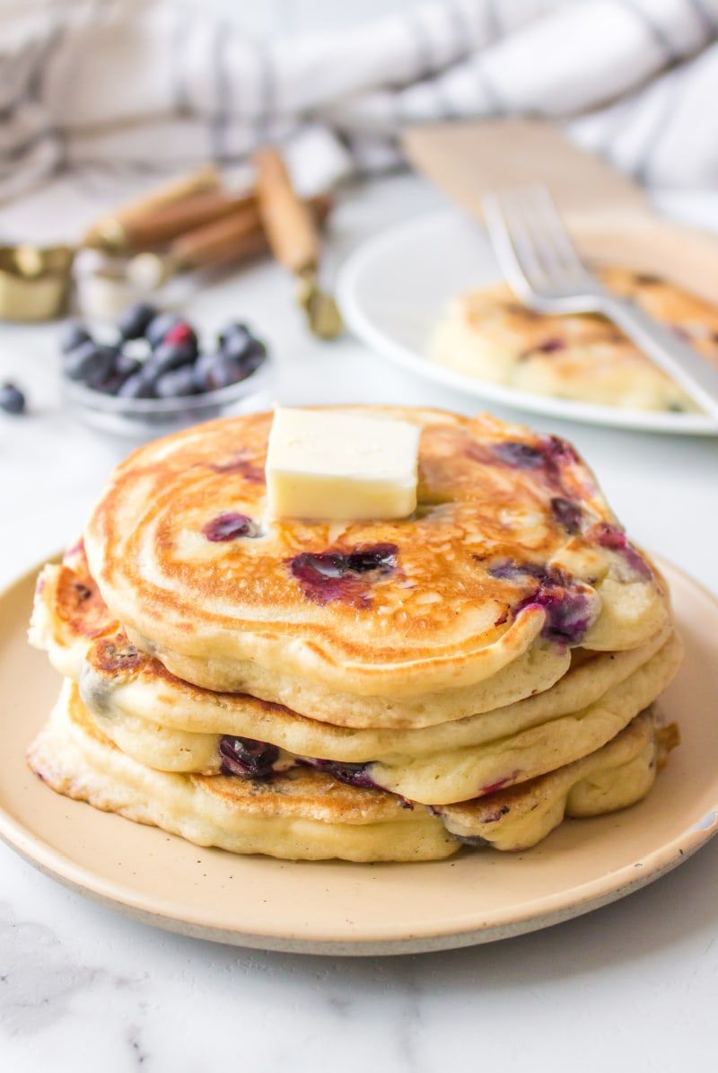 Pancakes With Butter and Berries