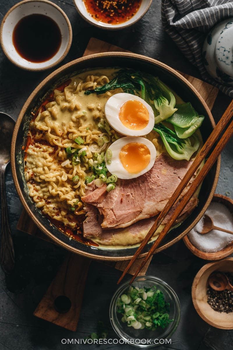 Ham Ramen with Soft Egg