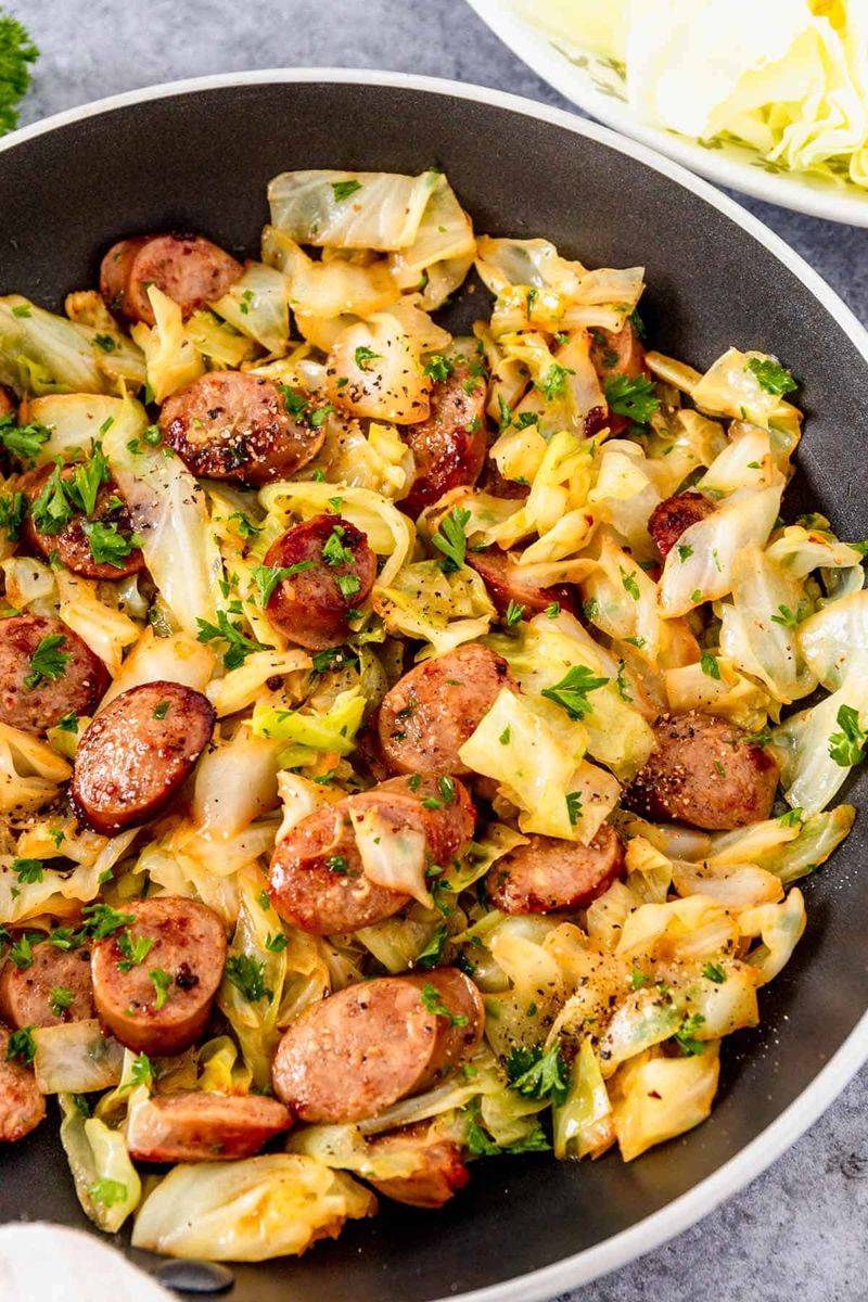 Cabbage and Sausage Skillet Supper