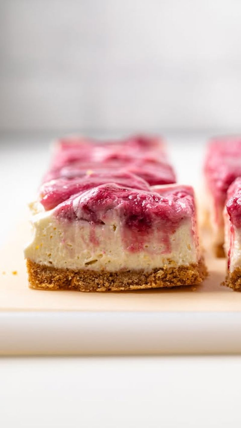 Berry Cheesecake Bars with Shiny Topping