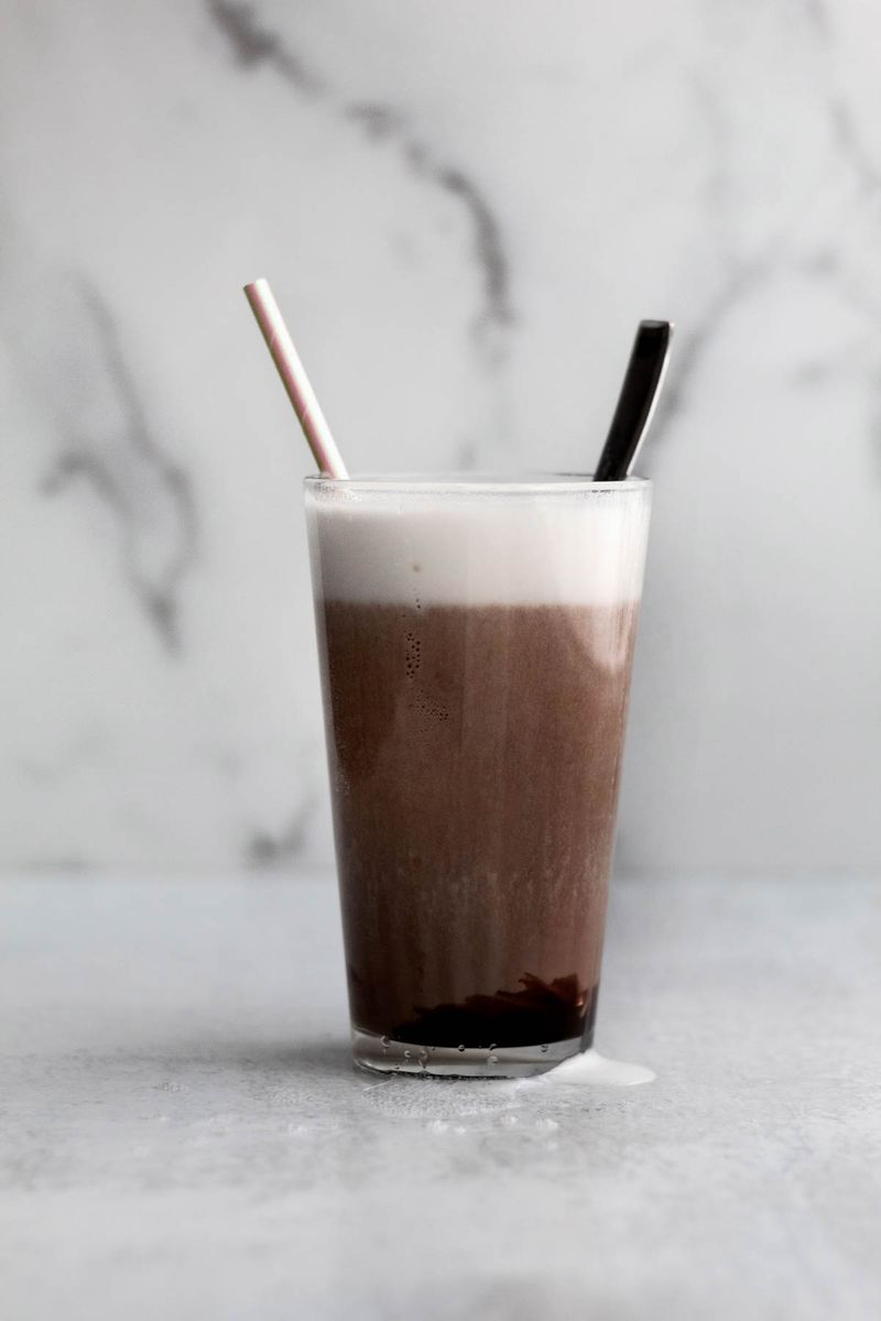 Egg Cream (Chocolate Syrup, Milk, and Seltzer)