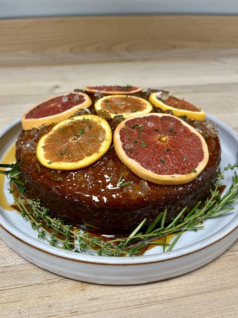 Grapefruit Thyme Olive Oil Cake