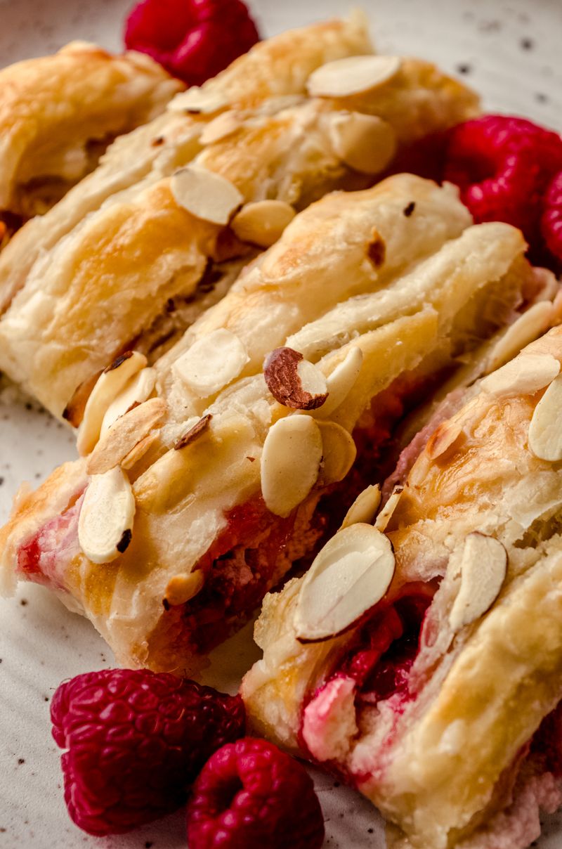 Raspberry Almond Danish Squares