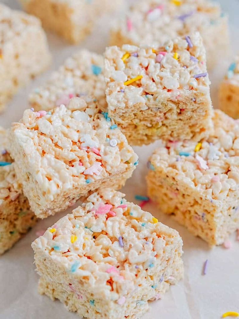 Rice Krispie treat squares