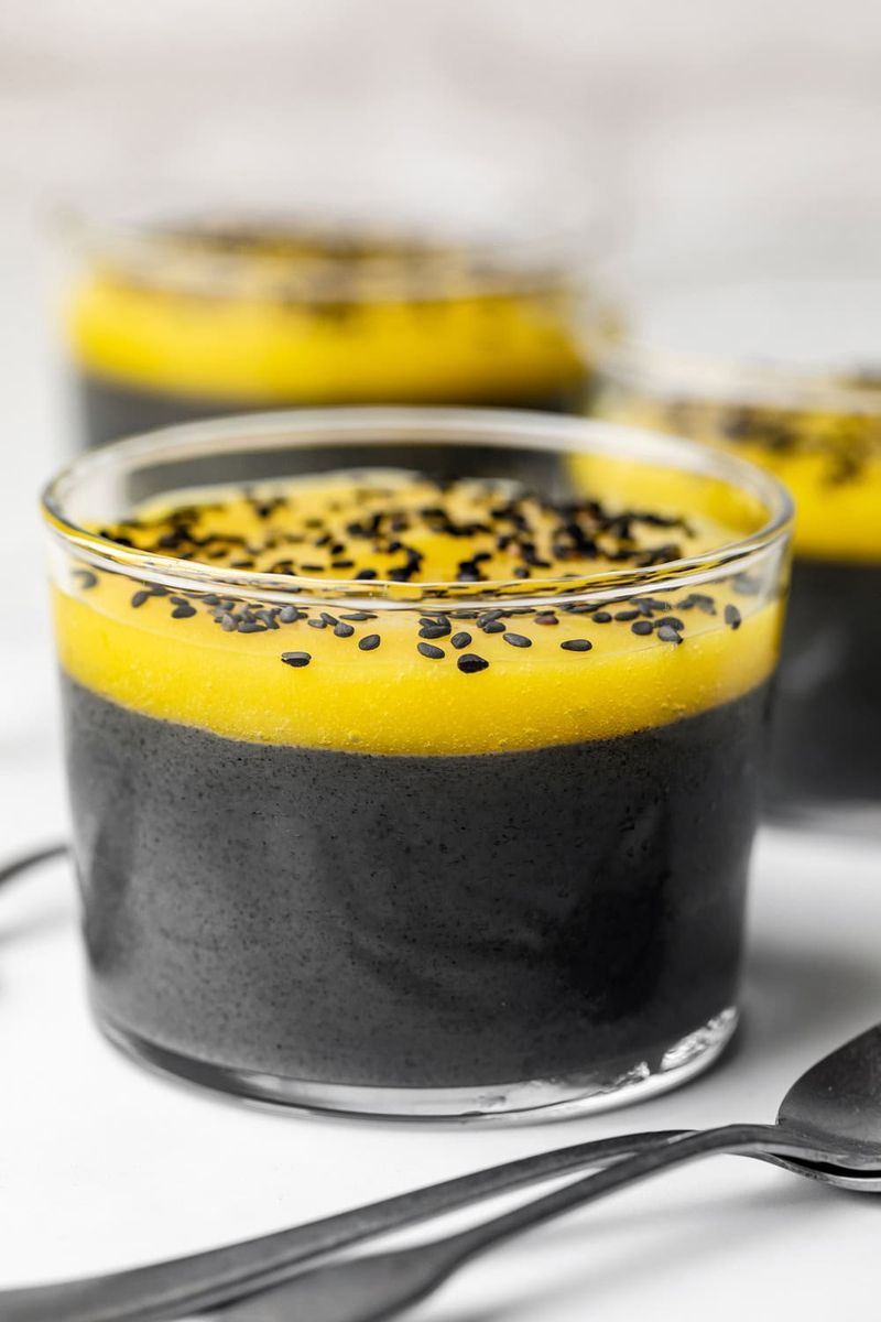 Black Sesame Panna Cotta Cups
