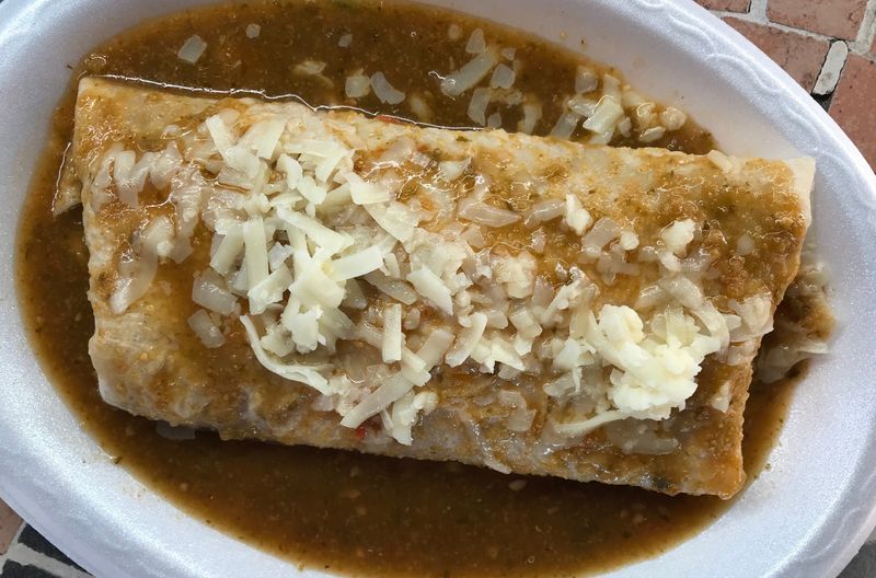 Colorado: Green chile smothered burrito