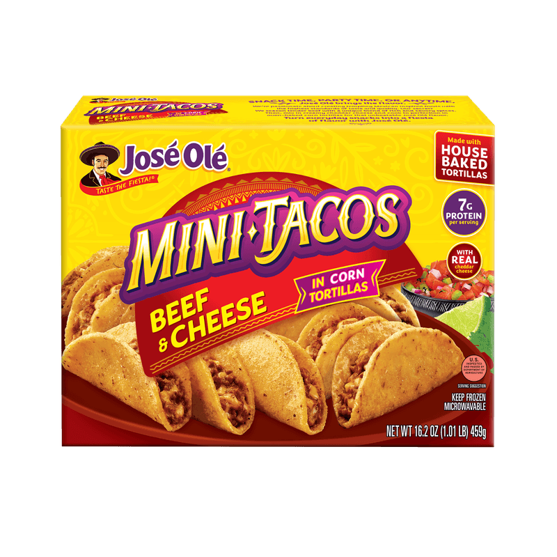 José Olé Beef and Cheese Mini Tacos