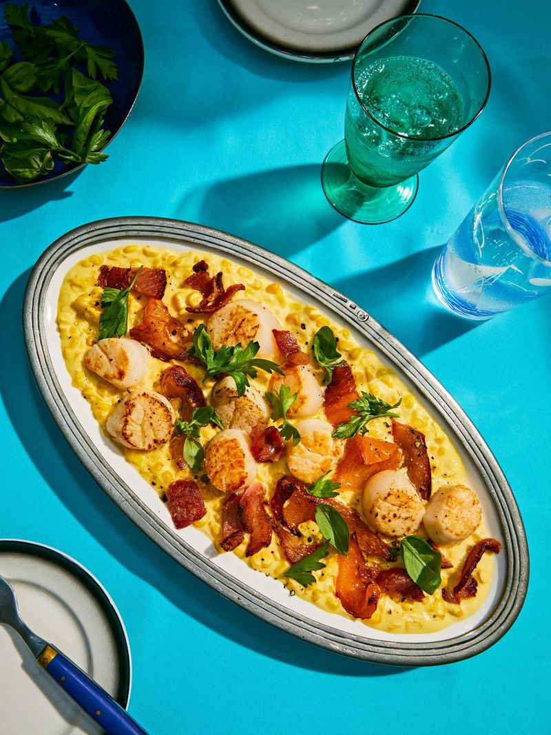 Scallops With Creamy Corn