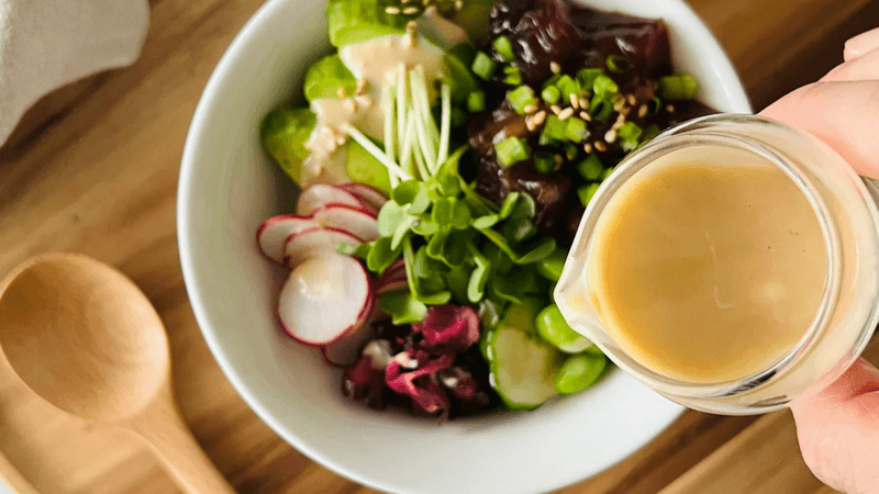Poke Bowls With Sauces