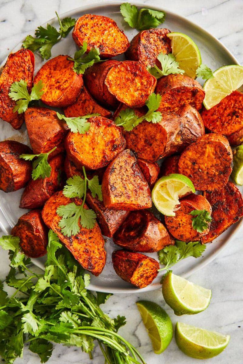 Lime-Chili Roasted Sweet Potatoes