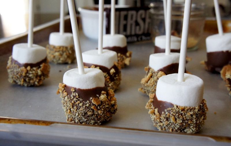 Rock Candy Marshmallow Pops