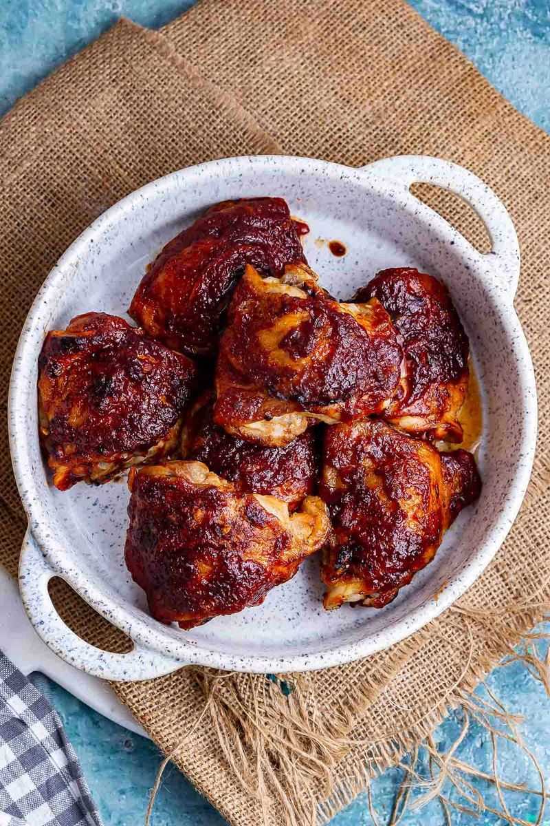 BBQ Chicken Thighs (Oven-Roasted)