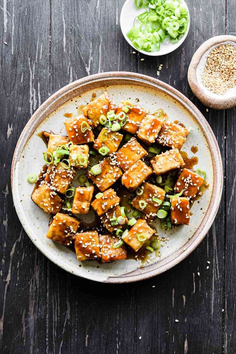 Honey Garlic or Maple Garlic Tofu Bites