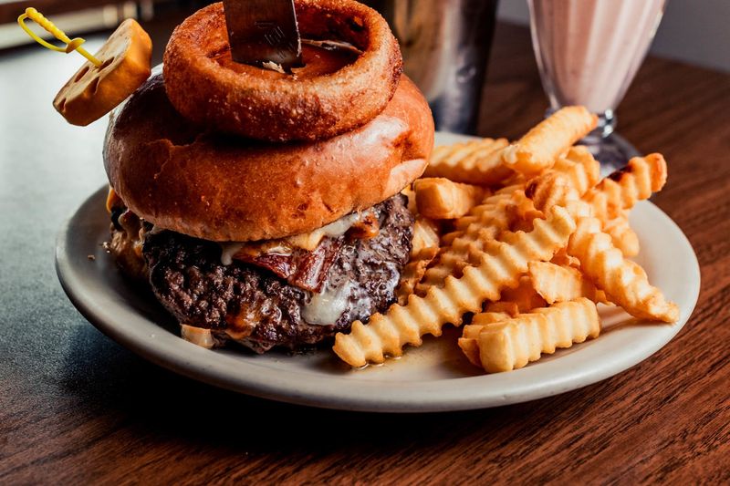 Wisconsin - Solly’s Grille Butter Burger with Cheese Curds and Fries