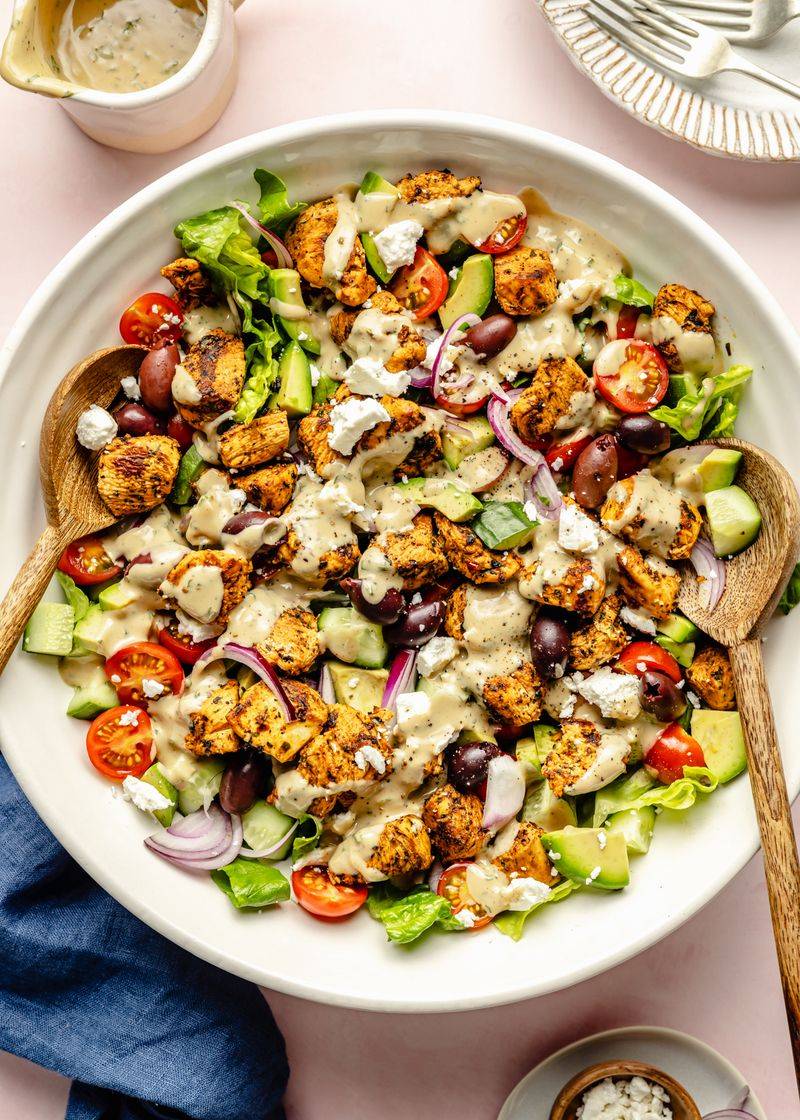 Big Chopped Greek Salad with Chicken