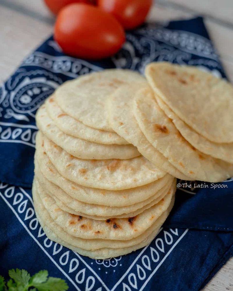 Tortillas arrive stacked and perfectly uniform