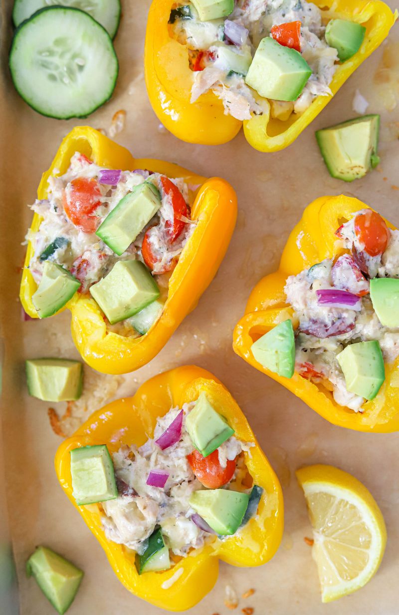 Day 8 - Mediterranean Tuna Salad Stuffed Peppers