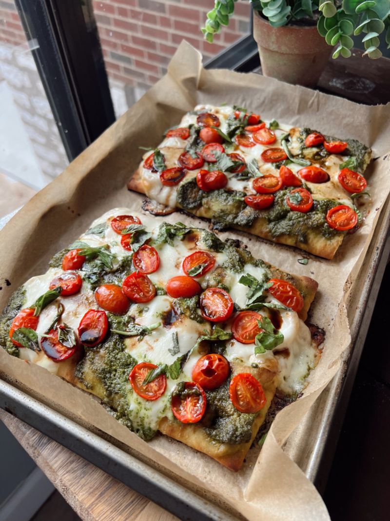 Pesto Chicken Flatbreads