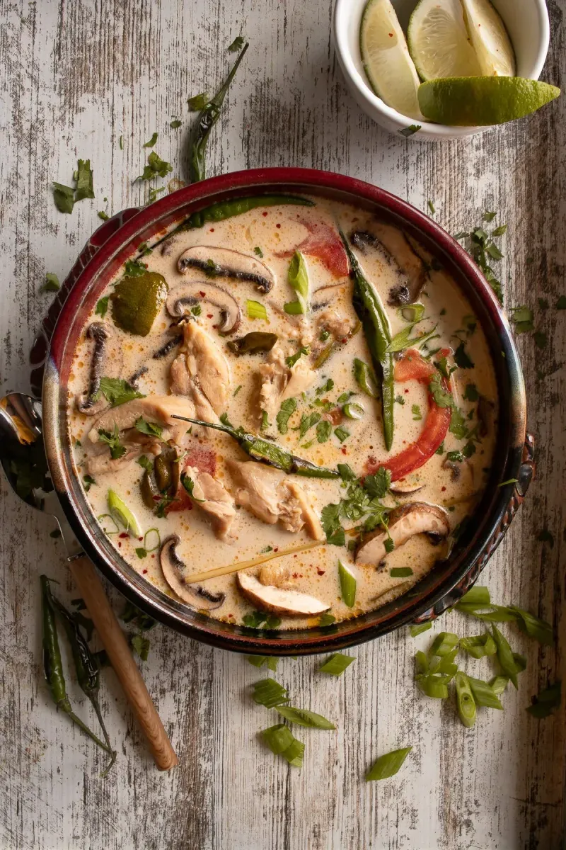 Thai Coconut Chicken Soup (Tom Kha Gai)