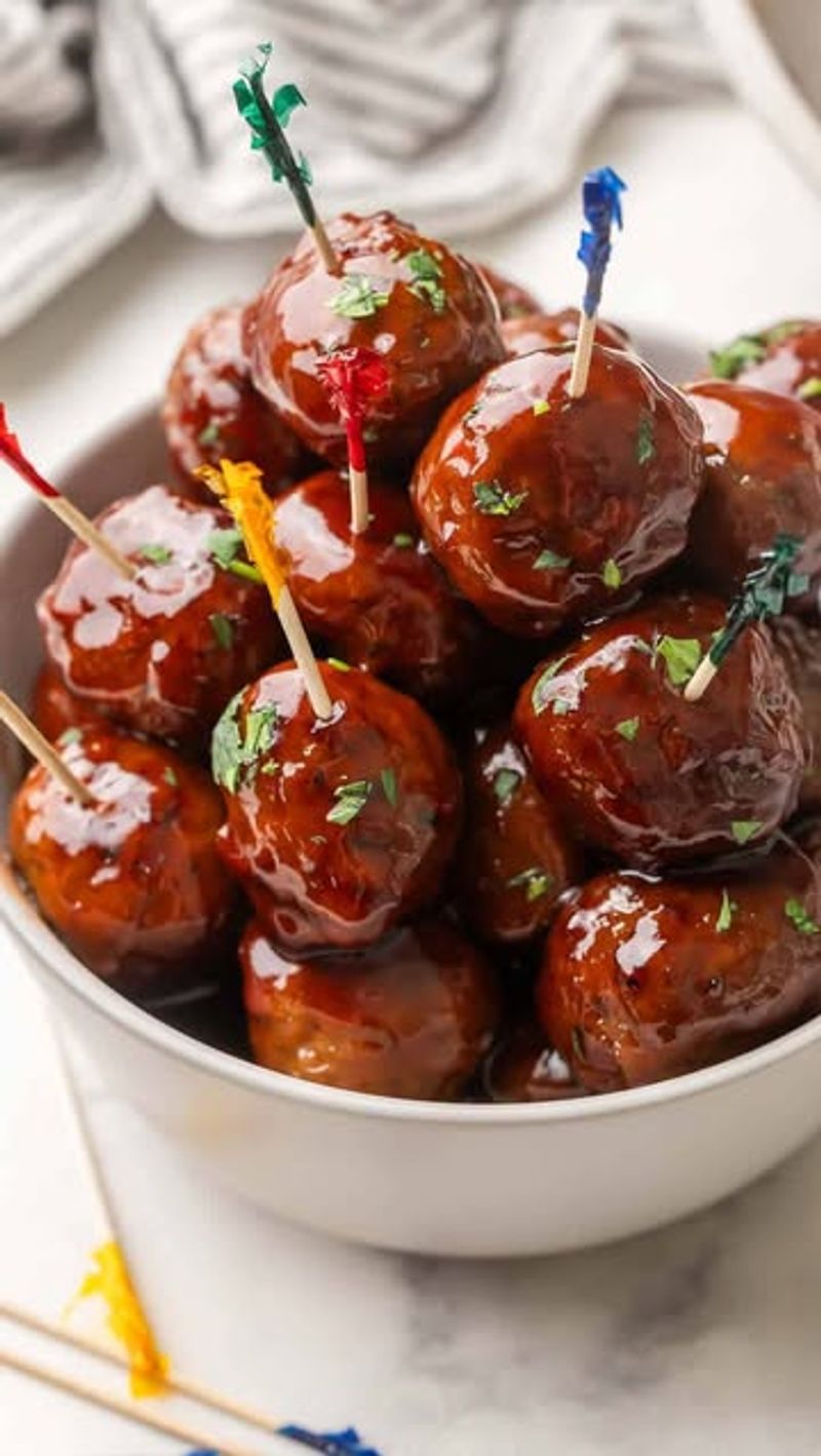 Mini Meatballs in a Sticky Glaze