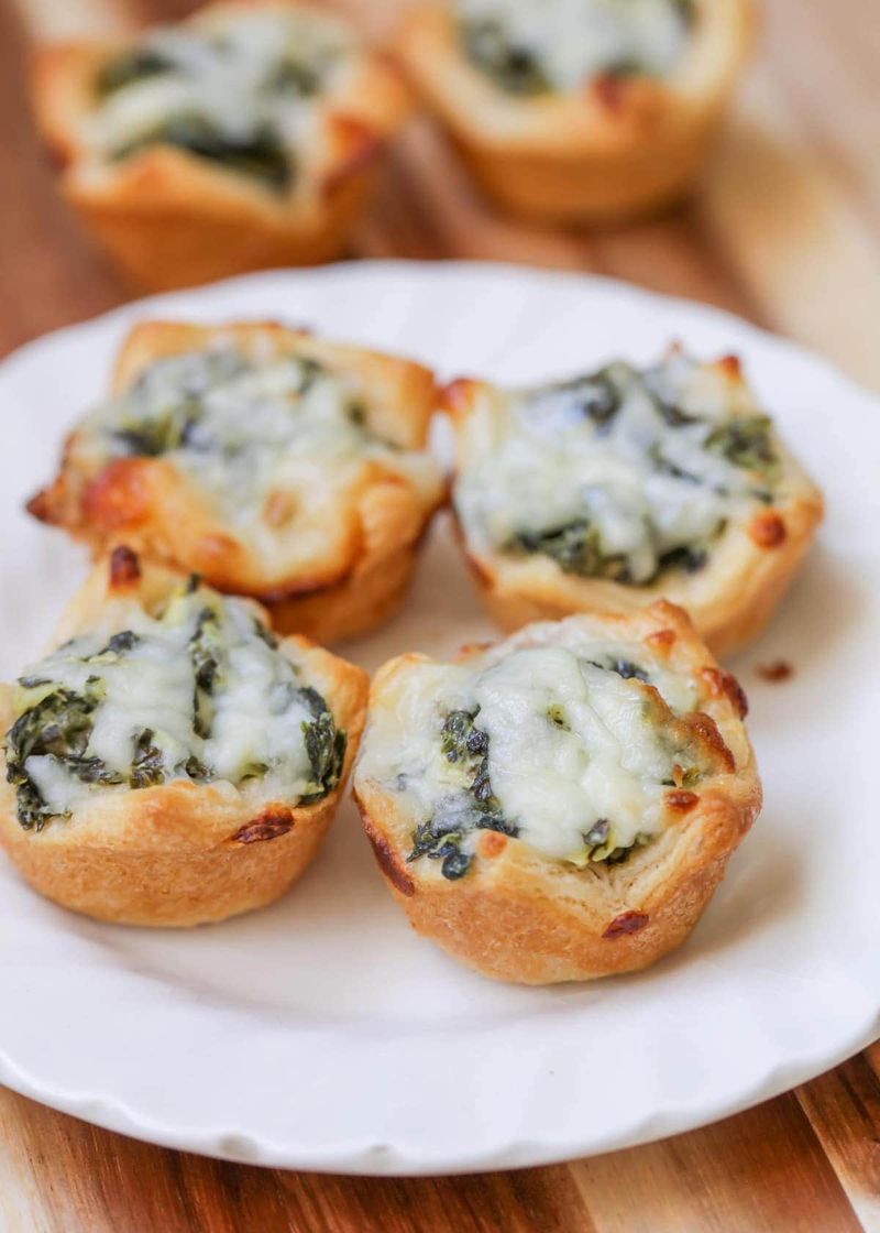 Creamy Spinach Tortilla Cups