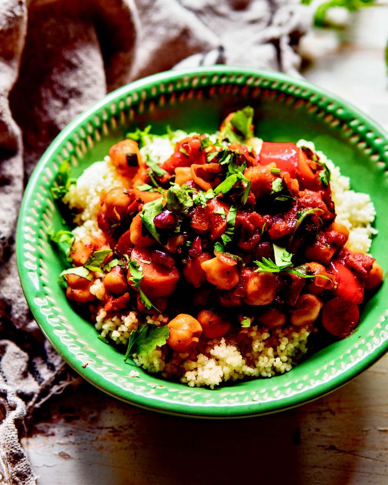 Moroccan Chickpea Tagine With Couscous