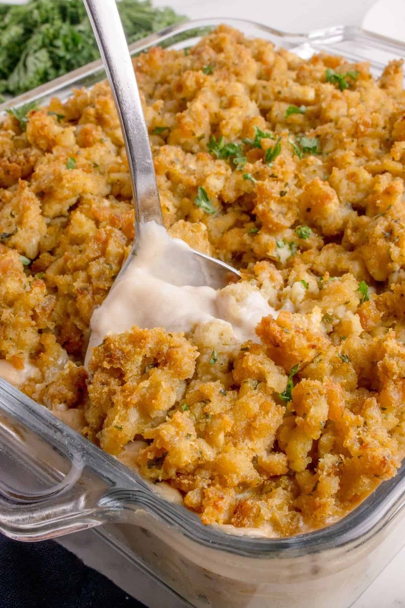 Turkey And Stuffing Casserole