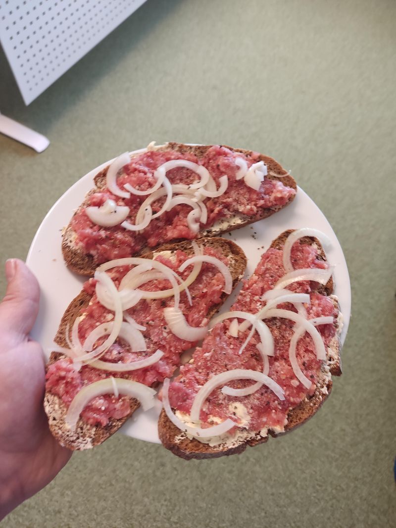 Mett (raw minced pork, often on bread)