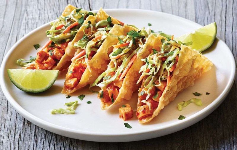 Chicken Wonton Tacos