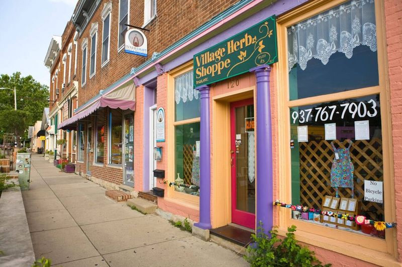Downtown Yellow Springs Shops and Cafes