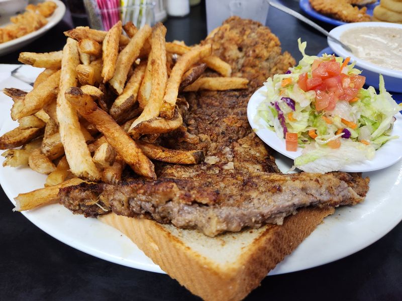 Stacked Enchiladas with Fried Egg