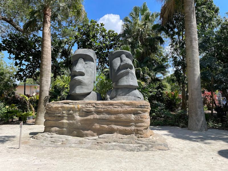Easter Island Moai Replicas and Artistic Touches