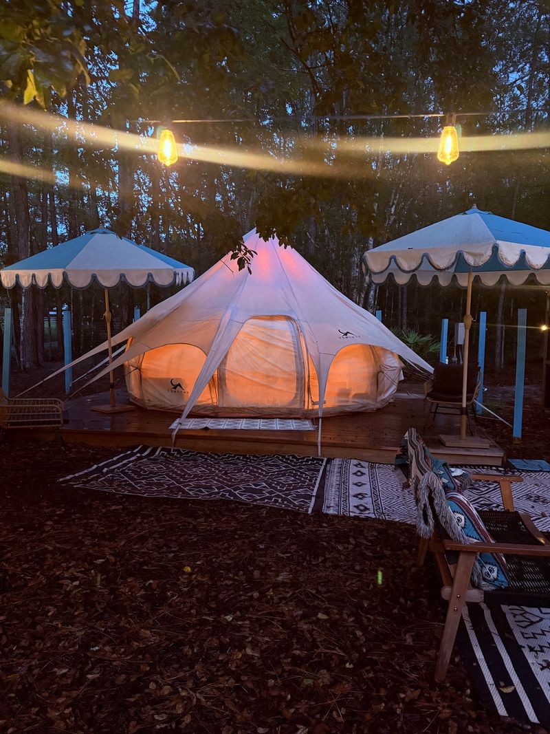 Glamping Tents Under the Florida Stars