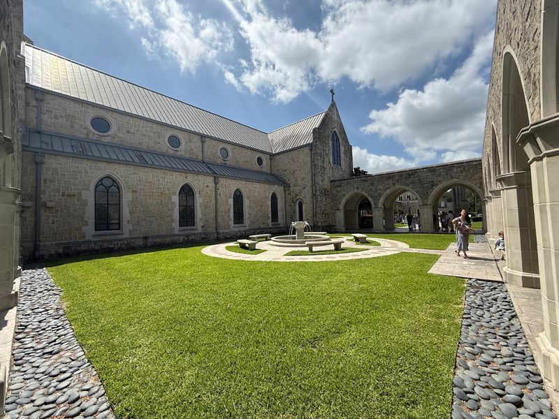 Rose-Filled Courtyard Offers Peaceful Meditation Space