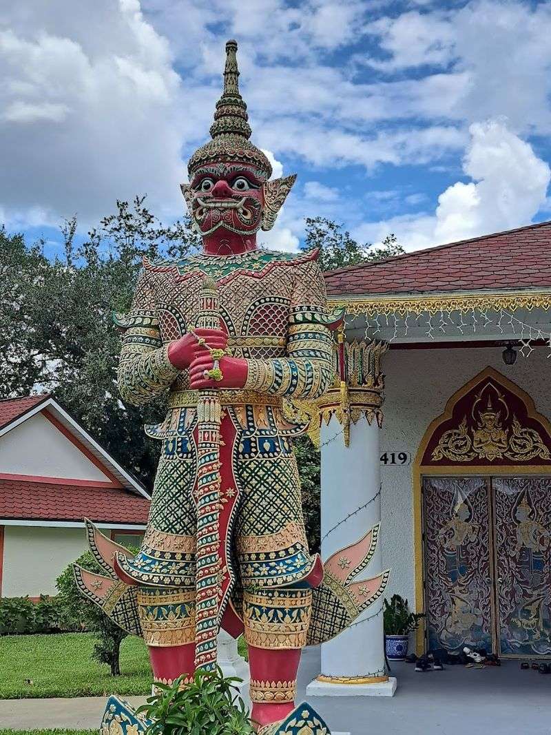 Statues Of Tao Wessuwan And Naga Guard Sacred Spaces