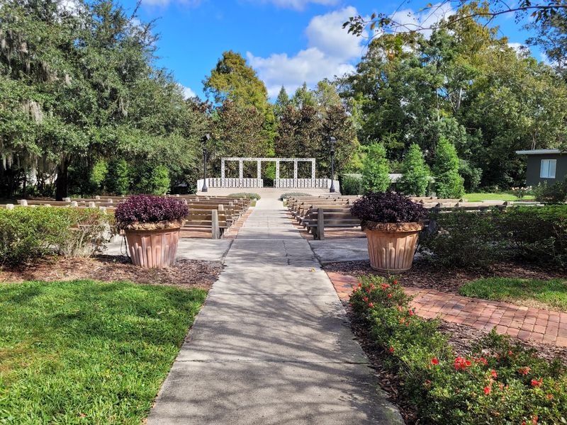 Peaceful Amphitheater Surrounded By Greenery