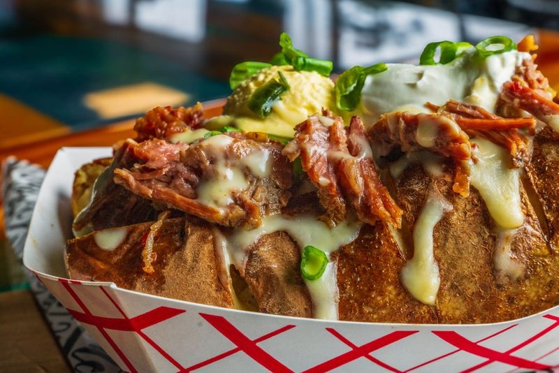 Giant Loaded Baked Potatoes
