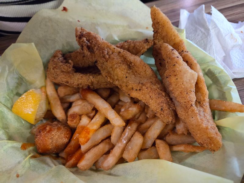 Catfish Basket And Hush Puppies
