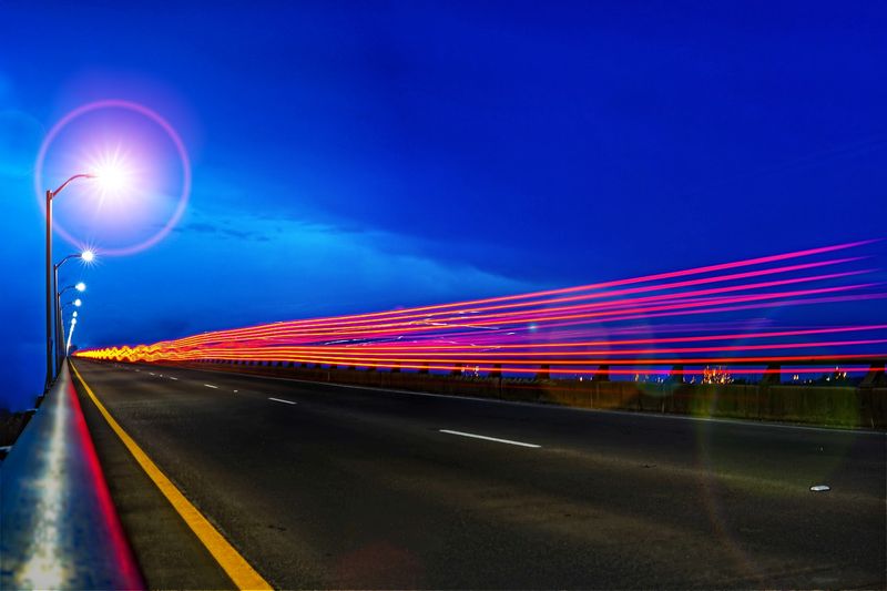 Night Crossing: Lights, Shadows, And Focus